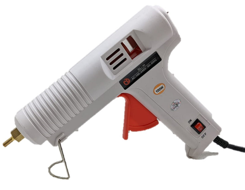 100W Hot Glue Gun KIT Professional Kit (With 4pcs Nozzles, 10 Sticks and Silicone Mat)