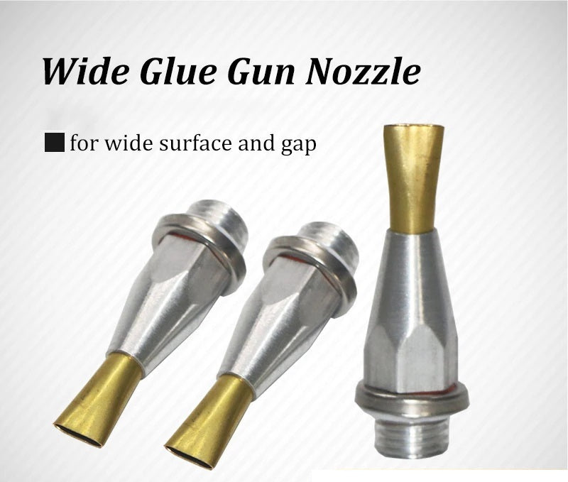 Hot Melt Glue Gun Nozzle Wide Flat Hot Glue Gun Nozzle 7mm 8.5mm 12mm for Wide Surfaces