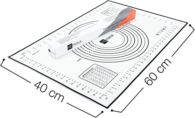 Silicone Mat Foldable With measuring scale 60 x 40cm Food Grade (black)