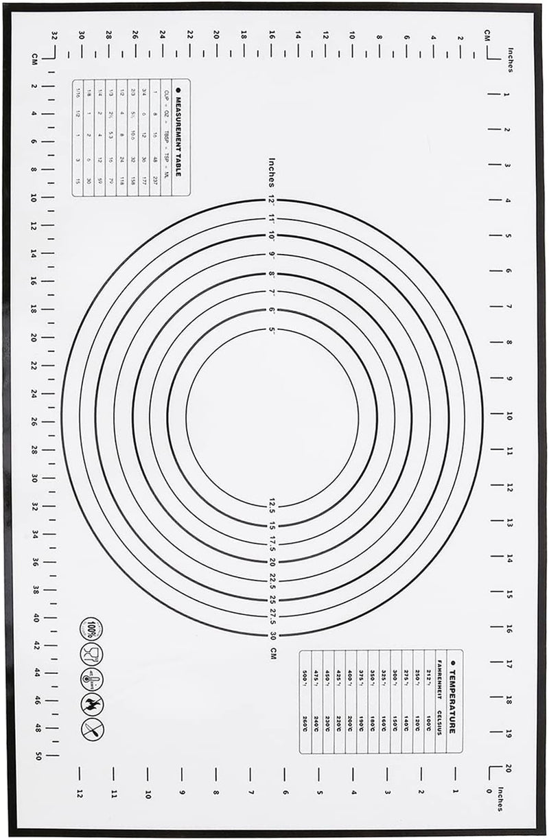 Silicone Mat Foldable With measuring scale 60 x 40cm Food Grade (black)