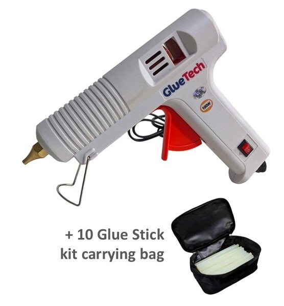 100W Professional GLUE GUN +Carrying case+10 Hot Glue Sticks 11*220mm