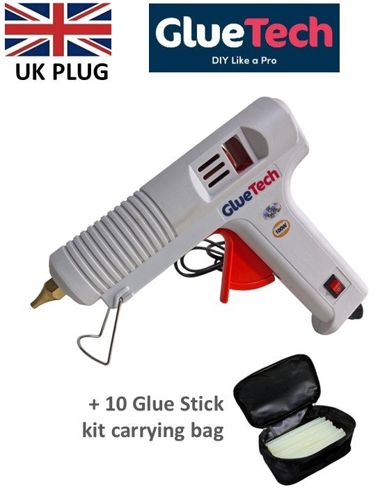 100W Professional GLUE GUN +Carrying case+10 Hot Glue Sticks 11*220mm