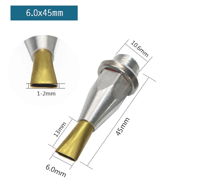 Hot Melt Glue Gun Nozzle Wide Flat Hot Glue Gun Nozzle 7mm 8.5mm 12mm for Wide Surfaces