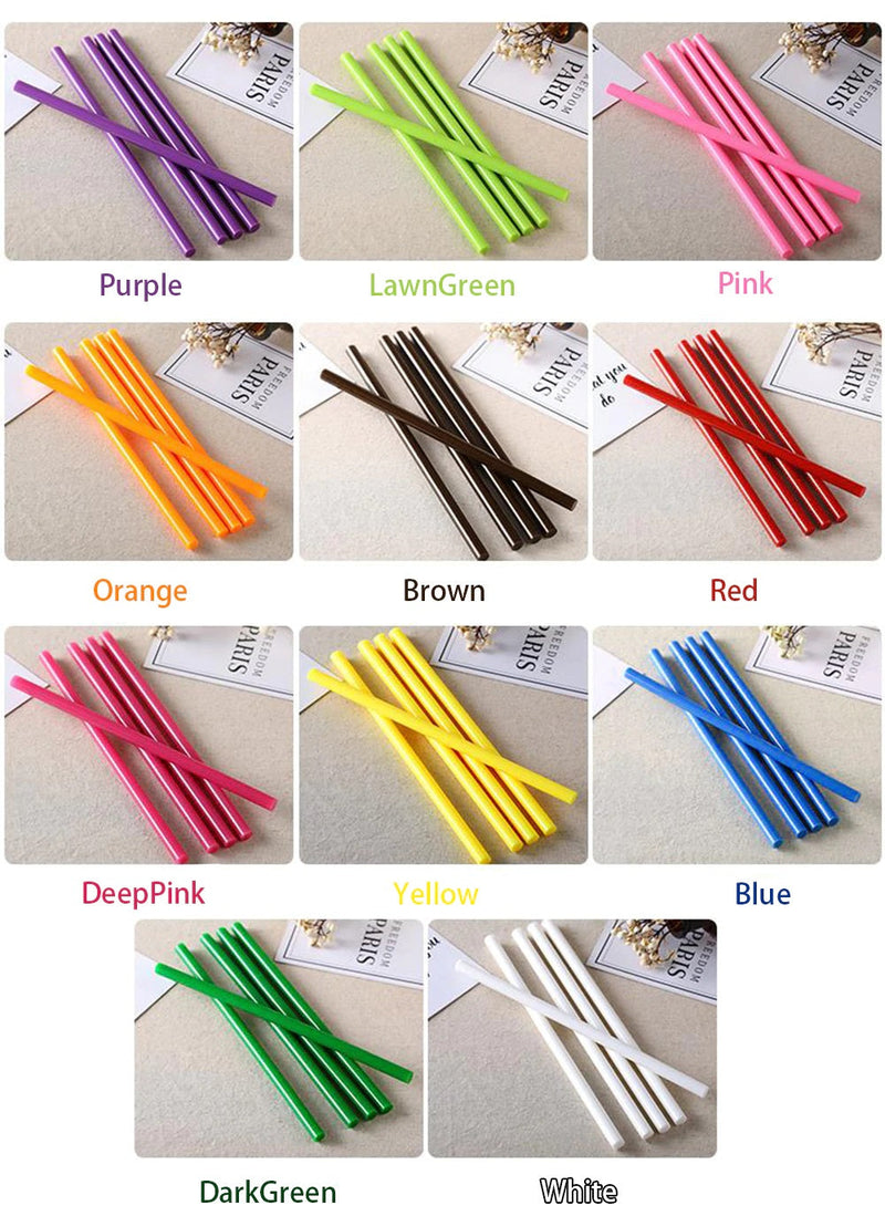 50pcs Mixed HOT glue sticks -10 Colour Mixed 11mmX200mm professional hot glue stick