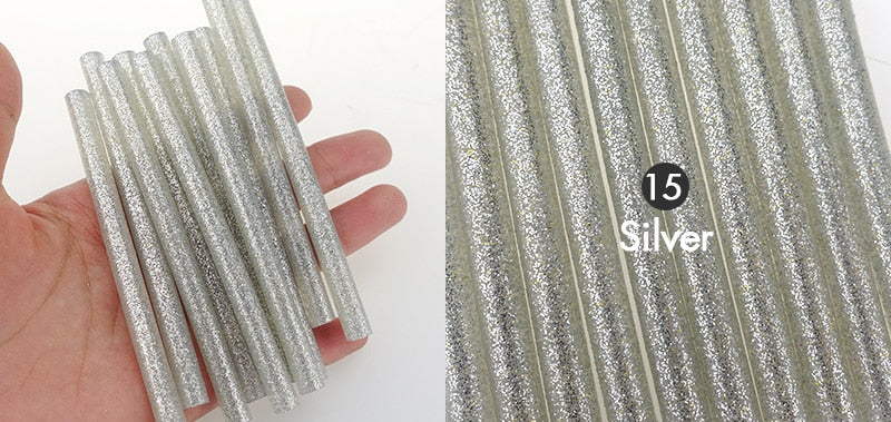 GLITTER GLUE STICKS Silver 11mm x 200mm